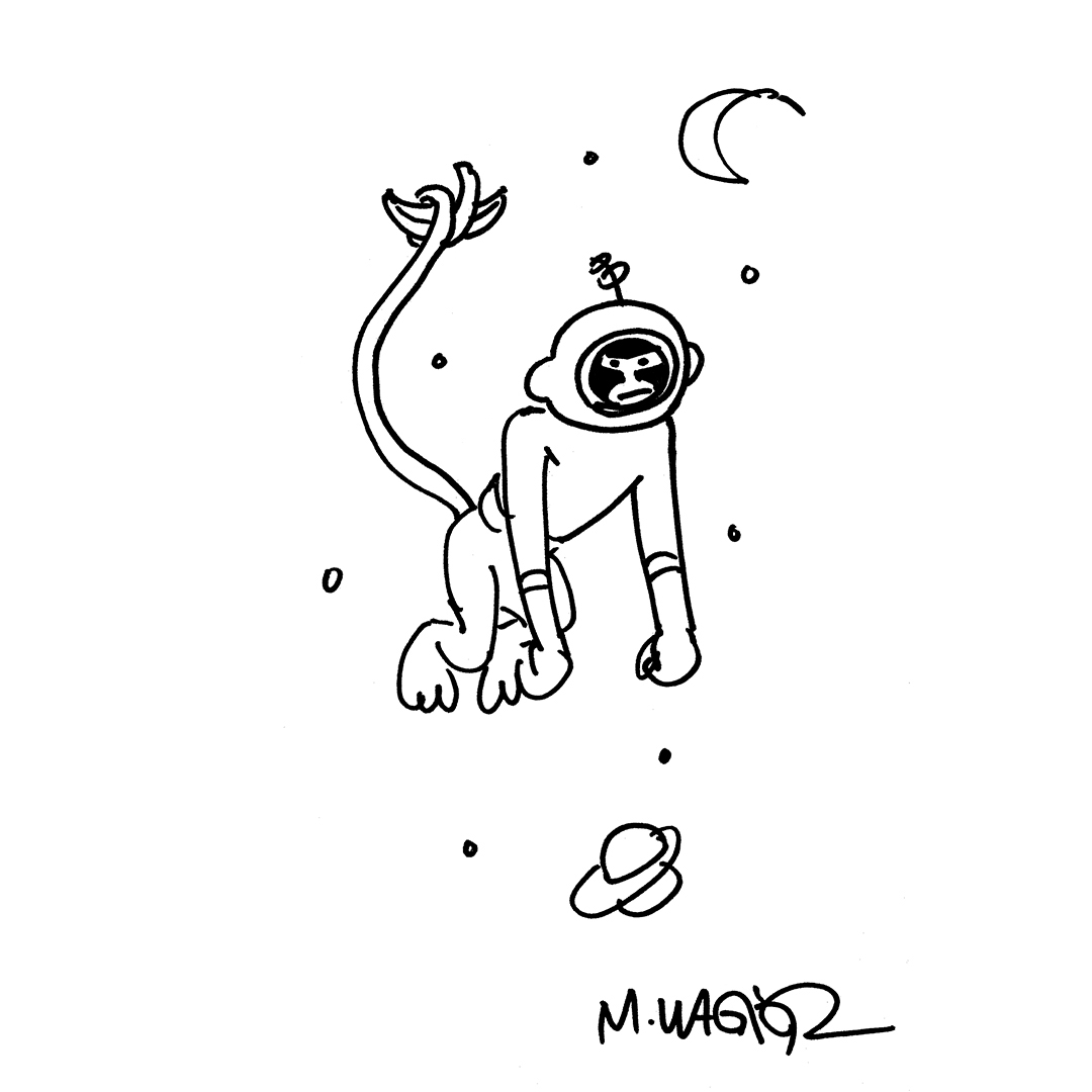 cosmicmonkey's tweet photo. Welcome to Cosmic Monkey Mondays, where we showcase an artist’s vision of our mascot! Come back every Monday for who's next. This week we have Matt Wagner with a very special #comics treat. Thanks for a great #fcbd, and don't forget our two amazing signings on Saturday! https://t.co/b2V3J5JIEN
