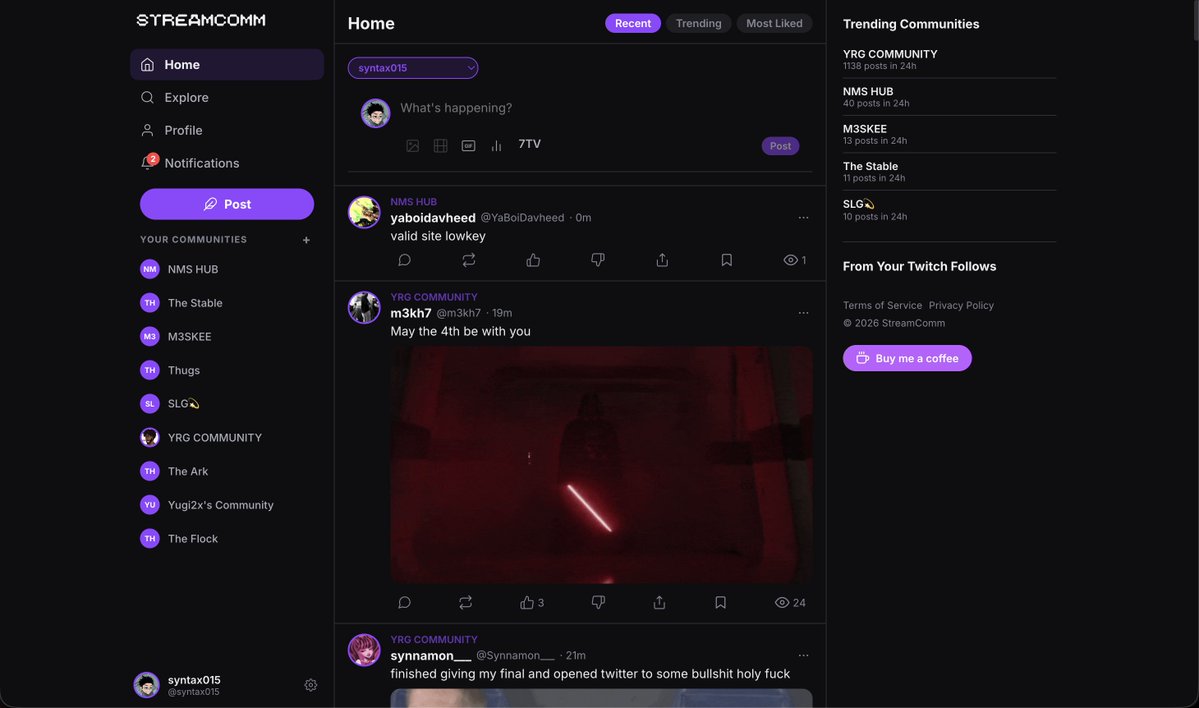 StreamComm tweet media