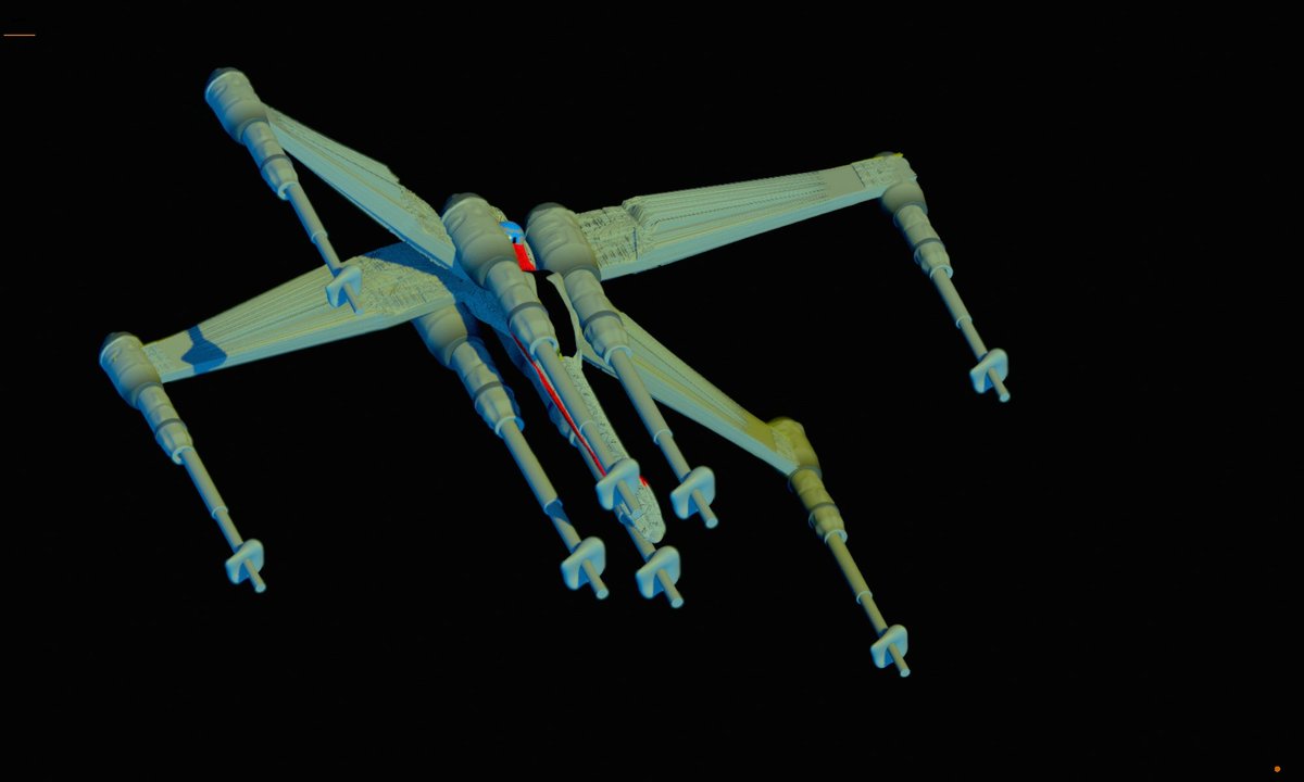 qilinpokem28025's tweet image. 3D X-WING. #3d #nomadsculpt #3dcg #starwars #starwarsday #xwing