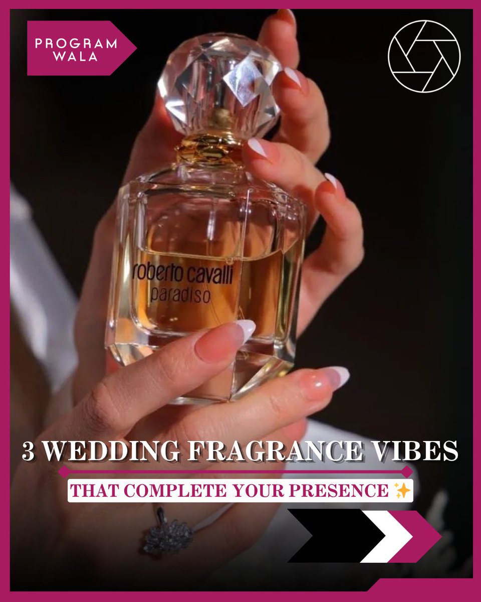 program_wala's tweet image. Your fragrance is the silent detail everyone remembers ✨💫
Choose a vibe that stays long after the moment fades 🌸🍯🌿
Which scent defines your wedding story? 💬🤍
DM or call on 8400128910
Visit- programwala.com

#IndianWedding #WeddingVibes #BridalGlow #bridalMakeup