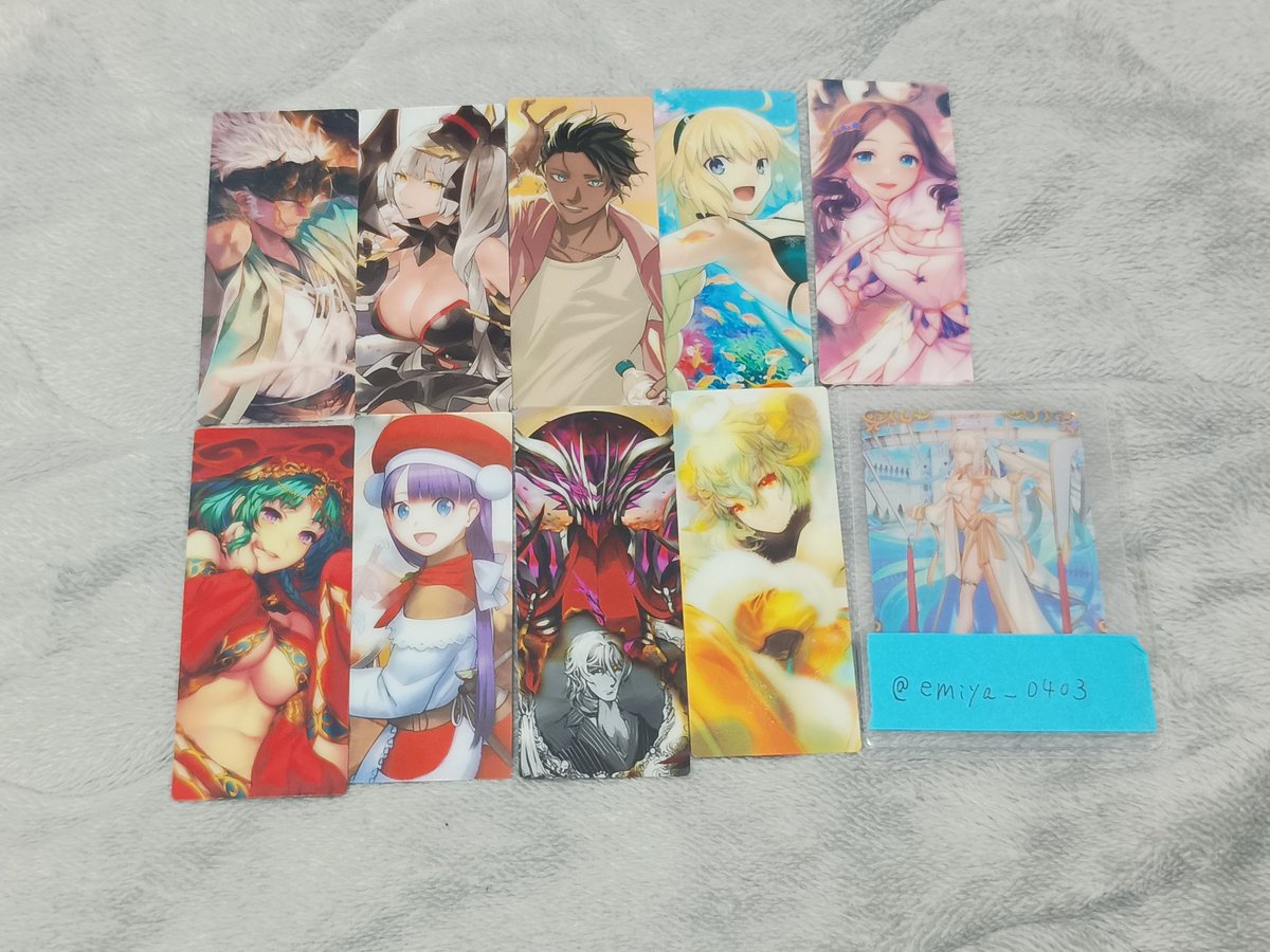 emiya_0403's tweet photo. 【FGO 編成画面風カード 交換】

譲▶︎画像のもの
求▶︎画像2(インドラ>⭐>👑>>無印/ゆる募)

画像３枚目に条件あり

インドラには下段のみ比率違い可能です

ゆる募のみの交換はお断りさせていただく場合があります

郵送希望

検索からでもお気軽にお声かけください
よろしくお願いいたします https://t.co/8SREBH6tNb