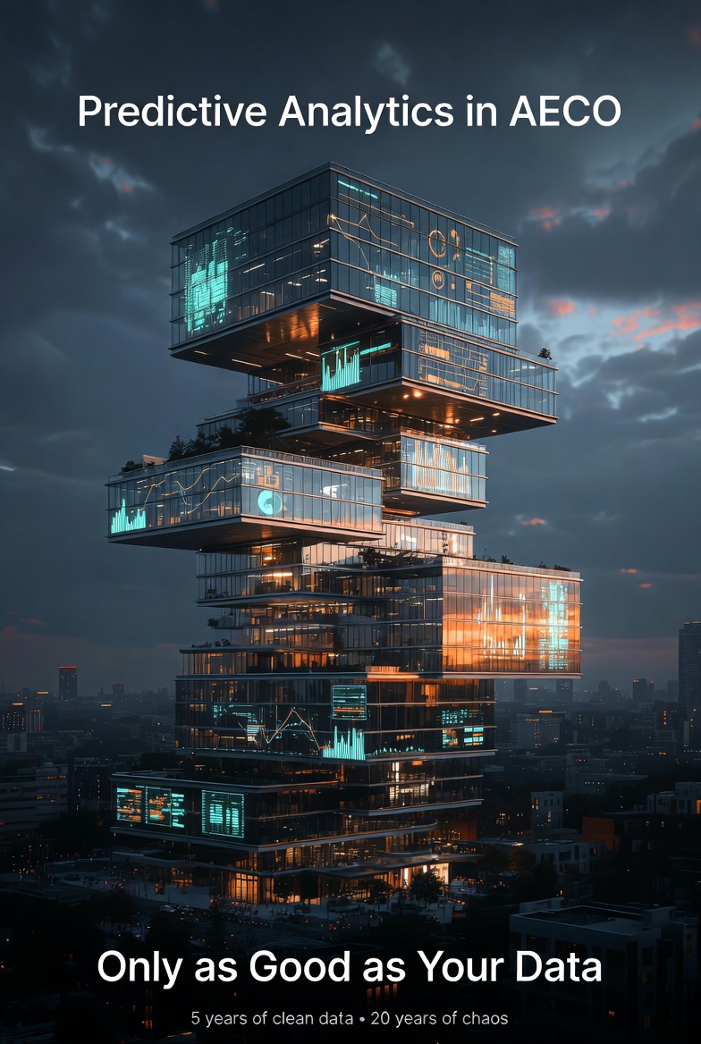 AECOdigital's tweet photo. Predictive Analytics in AECO: Powerful… but only as good as the foundation.

We’re investing heavily in AI for cost overrun prediction, schedule risk, and defect forecasting—with tools like Procore AI and Oracle leading the charge.

Yet, here’s the uncomfortable truth: Predictive Analytics × Project Controls = The same old data problem.
Most firms have ~5 years of clean, structured data… and 20 years of chaos. As any structural engineer knows, you can't build a skyscraper on shifting silt.

The Constraint: Garbage in → Garbage (or at best, mediocre) predictions out.

The Opportunity: Shifting from fragmented project history to clean, structured, real-time operational data that feeds trustworthy AI.

The Risk: Until we fix the data foundation, we are building sophisticated models on shaky ground.

The firms that win in 2026 won’t just "adopt" predictive tools—they will master data excellence first.

What’s your take? Are you seeing reliable predictive results, or are you still fighting the data quality battle? 

#AECO #PredictiveAnalytics #AEC #ProjectControls #ConstructionTech #AI #DigitalTransformation