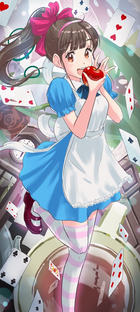 今日は不思議の国のアリスのモデルとなったアリス・リデルさんの誕生日らしいので昔描いたうちの陽子ちゃんのアリスコスプレの絵を微修正しました☺️