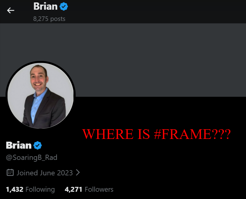 martinDouglas_'s tweet image. The problem is #Frame does NOT exist,
NO SUCH THING!!!

Where is this blockchain? 

PeeWee Pawchain @SoaringB_Rad has scrubbed his profile of anything, not even the new FRAME