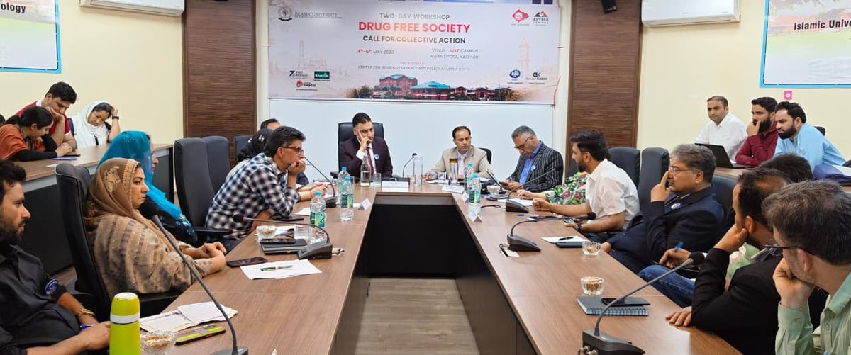 KNSKashmir's tweet photo. #KNSUPDATE || Two-Day Workshop on “Drug-Free Society: Call for Collective Action” Begins at IUST.