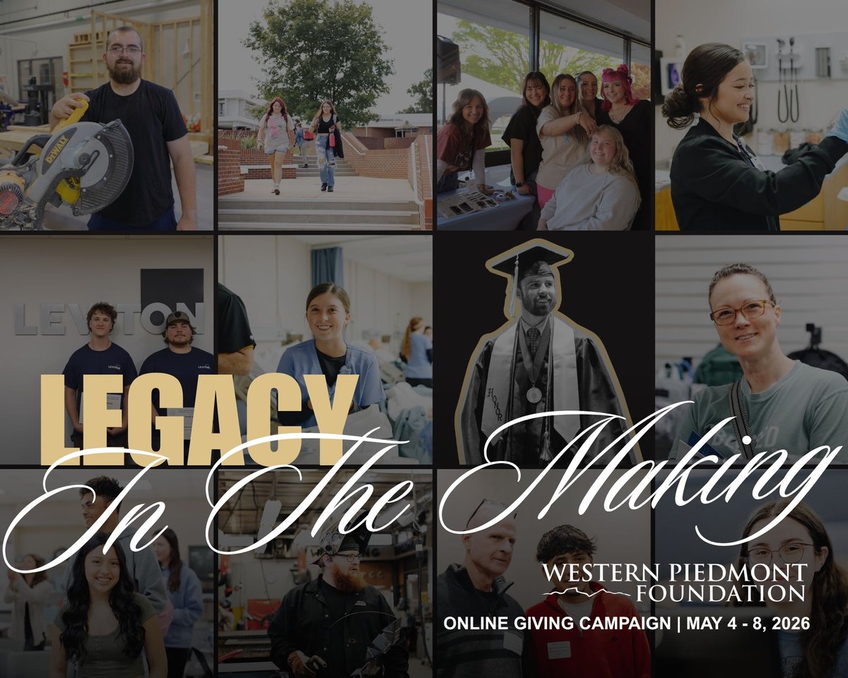 WPCCPrez's tweet photo. This is a great week to make an impact for students at WPCC.  Your donation to the Legacy Fund will be doubled through a matching grant.  Learn more at https://t.co/DzaFtQyTxi https://t.co/dO9pd83xzR
