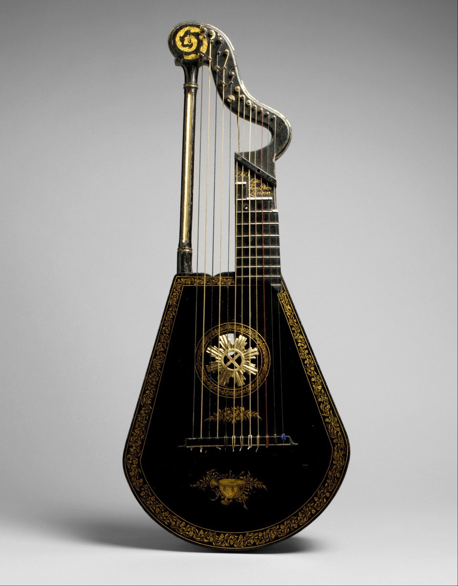 wikivictorian's tweet photo. Harp lute by Edward Light, 1815. The MET. https://t.co/vDLkJMEj95