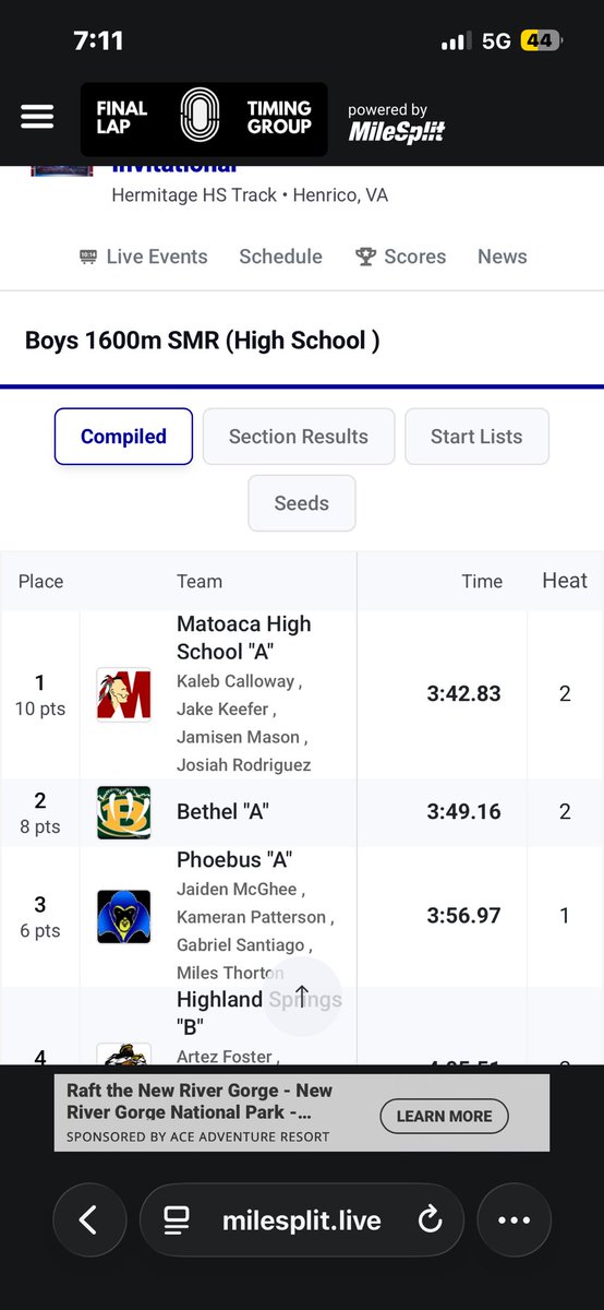 KalebCallowayy's tweet photo. I had a long but great day at the 3rd annual Queen Harrison Track Classic invitational. A day full of blessing getting a new pr in the 100 and breaking 2 school records. Much more to come.

100 - 10.88 (11.05 in prelims) 
SMR *400* - 48.50 split at third leg 
Mixed relay - 3:45 https://t.co/TFllSBriqv