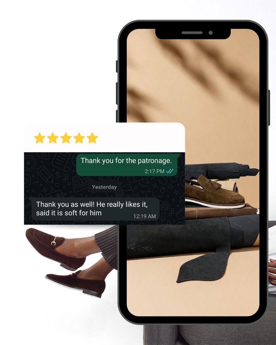 vincandeliz's tweet photo. We love it when our VE collectors send us their feedback and review.

To shop, leave a direct message 📩 or click the link in the bio.

#VincAndEliz #Handcrafted #HandMadeLeatherShoes #BespokeShoesNigeria #AfricanLeatherBrand https://t.co/TmivfUNvRw