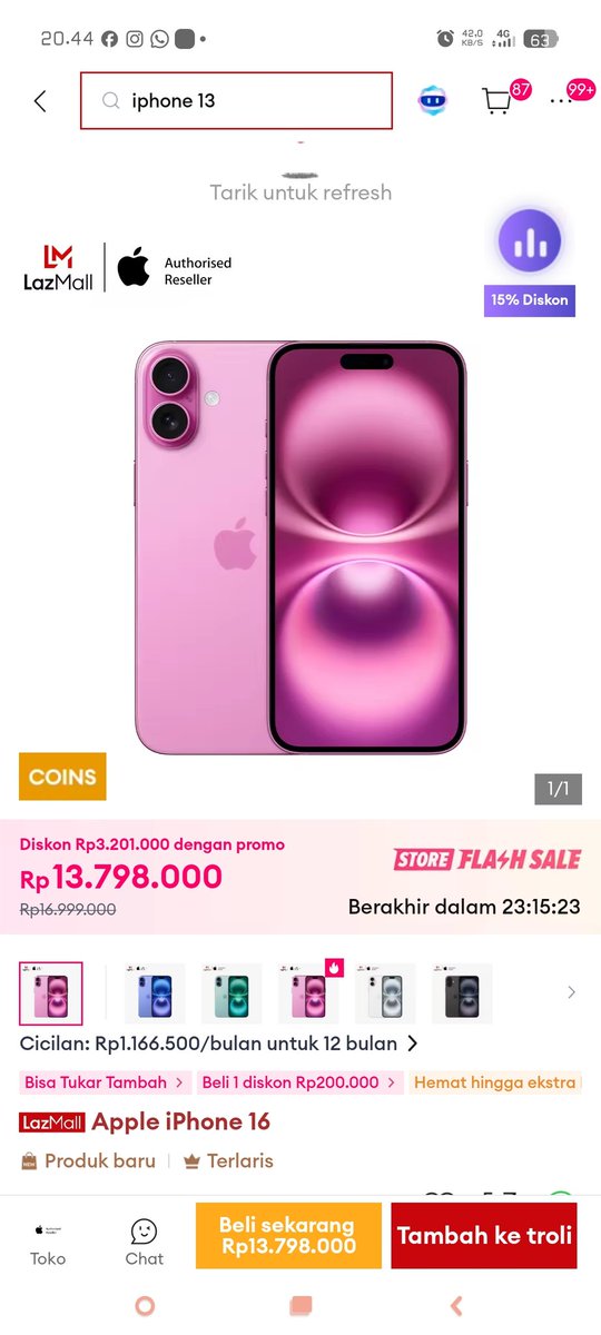 lenichan69's tweet photo. @LazadaID Di Lazada 5.5 jyujyur mau iPhone 16 buat saya min @LazadaID #LazadaID #Lazada55SaleID https://t.co/nBdu4P8V1K