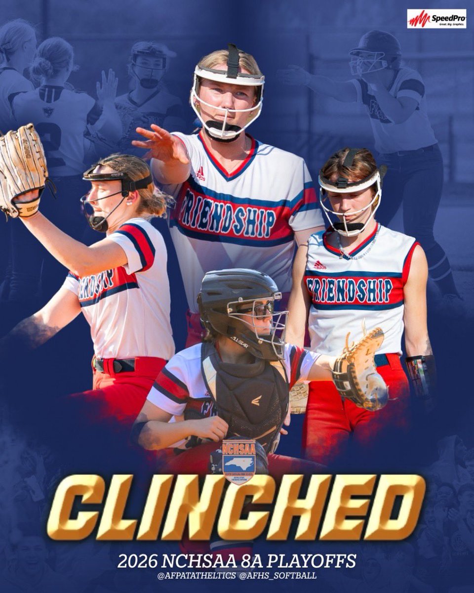 AFPatAthletics's tweet photo. @AFHS_Softball has clinched their spot in the @NCHSAA 8A West State Softball Playoffs! #PatFam #RepAFHS 🥎 https://t.co/3Dpe2DDLP5