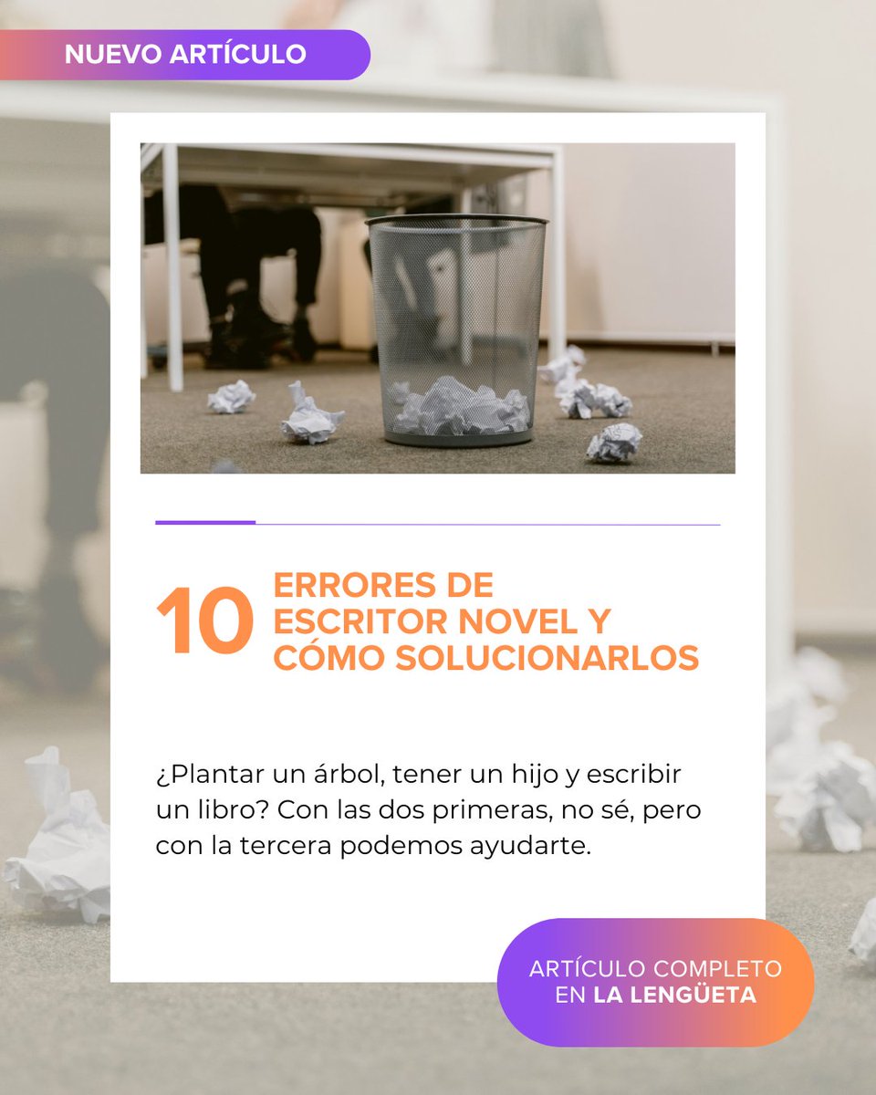 Filolobolsillo's tweet photo. Antes de dar por finalizada la escritura de tu novela, ¿qué tal si echas un ojo a estos errores? ¡Que no se te cuele ninguno! 🫨

💻 Link en la bio.

#autoresnoveles #escritura #novela #correcciónprofesional #nuevoartículo https://t.co/s0PGinaCng