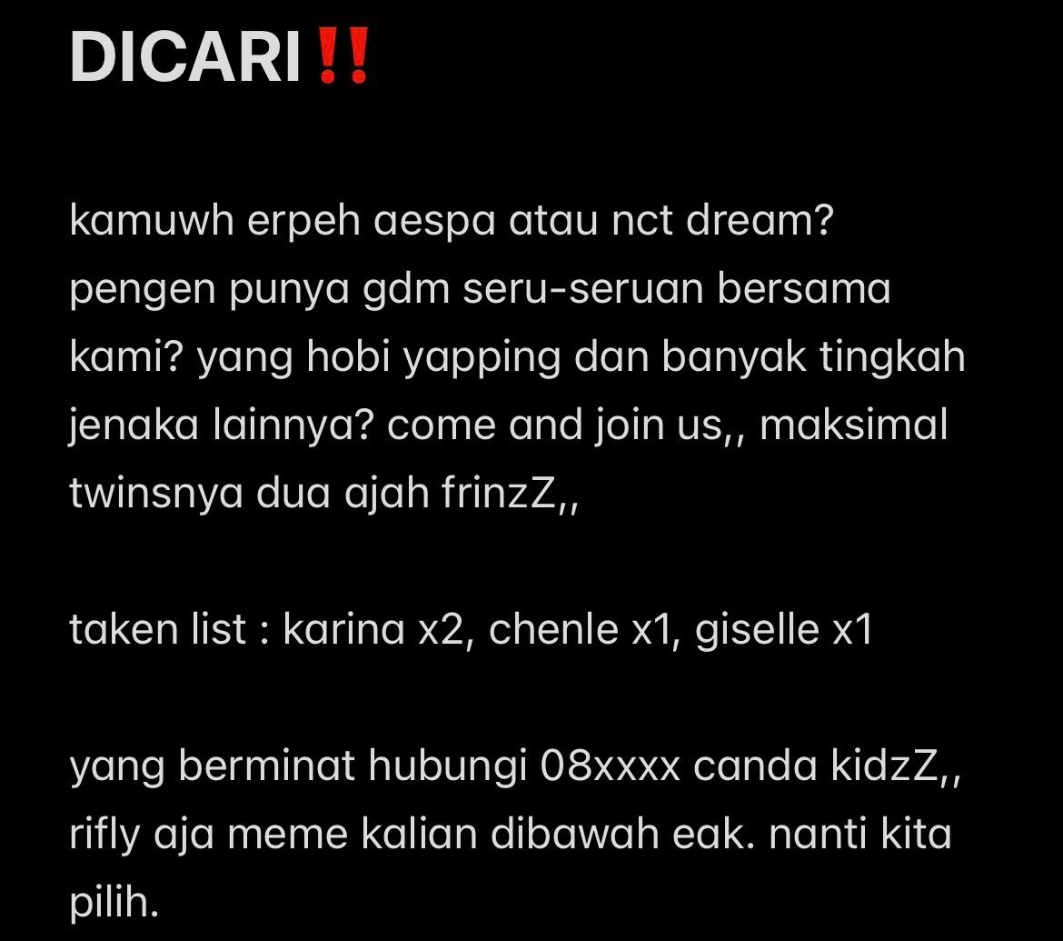 SEND MFS BACA LINK YA GES!! tweet media