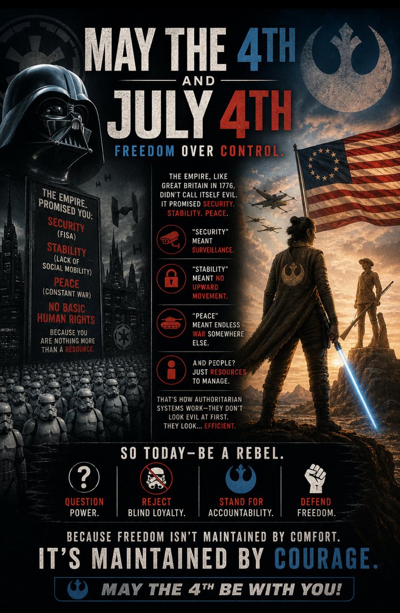 brianpacker's tweet photo. #freedom #trump #starwars #May4 #rebel #oligarchy https://t.co/0z0NtHgMbV
