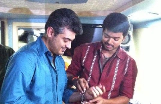 iammoviebuff007's tweet photo. As Per Media Reports, Thala #AjithKumar wished #ThalapathyVijay over a Phone call on his Huge Victory..🤝💥 Friends Forever..❣️ https://t.co/Pb4ivF1Z36