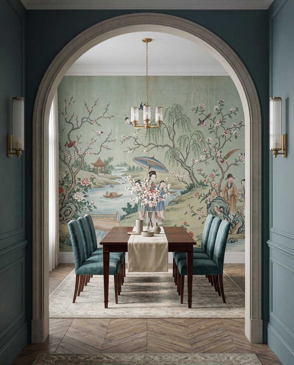 Xwallxwallpaper's tweet photo. Elegant Chinoiserie Landscape Wallpaper Mural with Asian Garden Wall Art
#WallpaperMural #ChinoiserieWallpaper #AsianGarden #WallMural #InteriorDesign #LuxuryWallpaper #HomeDecor #WallArt #WallpaperDesign #Chinoiserie #DecorInspiration #StatementWall https://t.co/bHiMjhYvxs