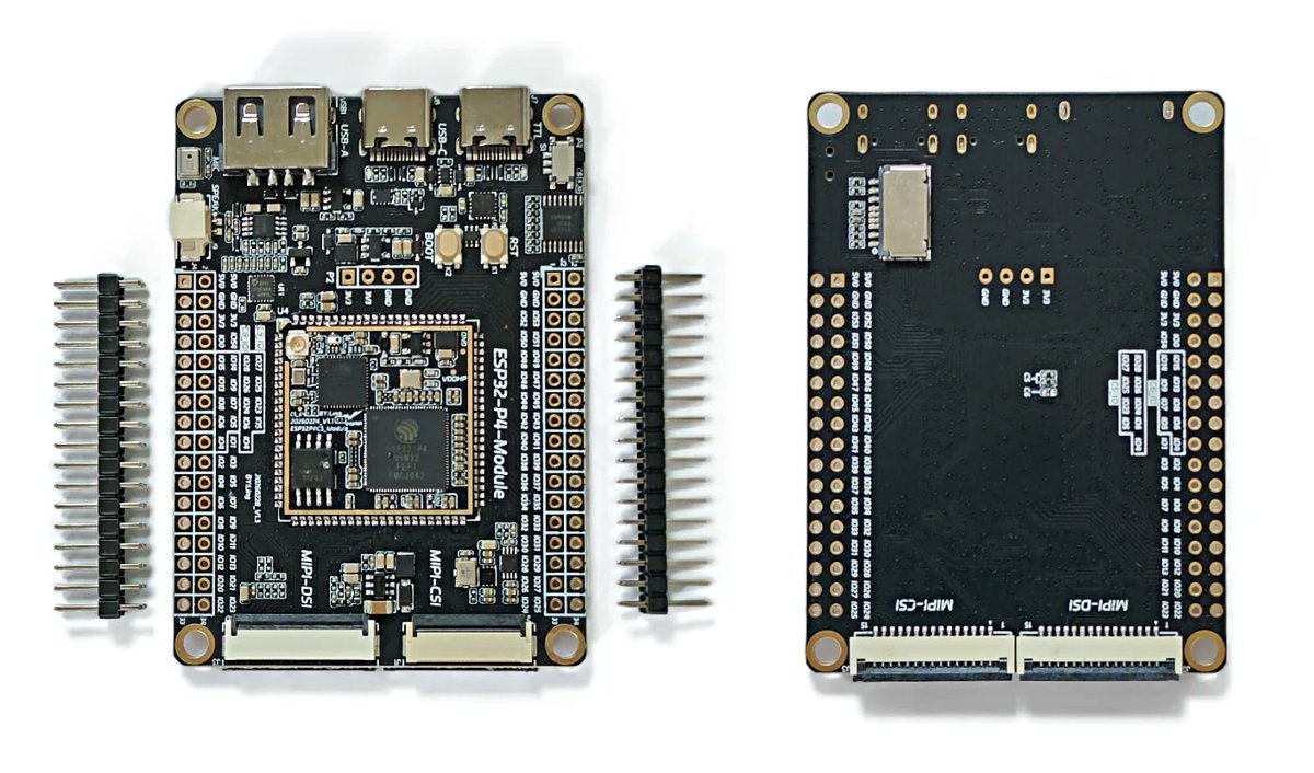 Compact ESP32-P4 + ESP32-C5 board with dual-band WiFi 6, plenty of I/Os ...