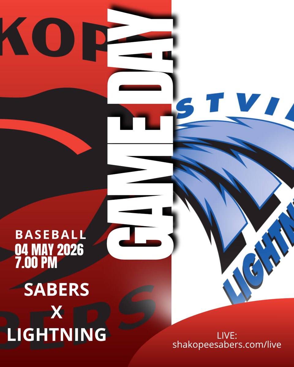 SabersLive's tweet photo. First pitch at 7 PM ⚾ @ShakoHSBaseball vs @EV_Baseball. Watch it live: https://t.co/NV3DBhwNor

#ShakopeeSabers #MNHighSchool #Baseball https://t.co/gs7HYyAfOm