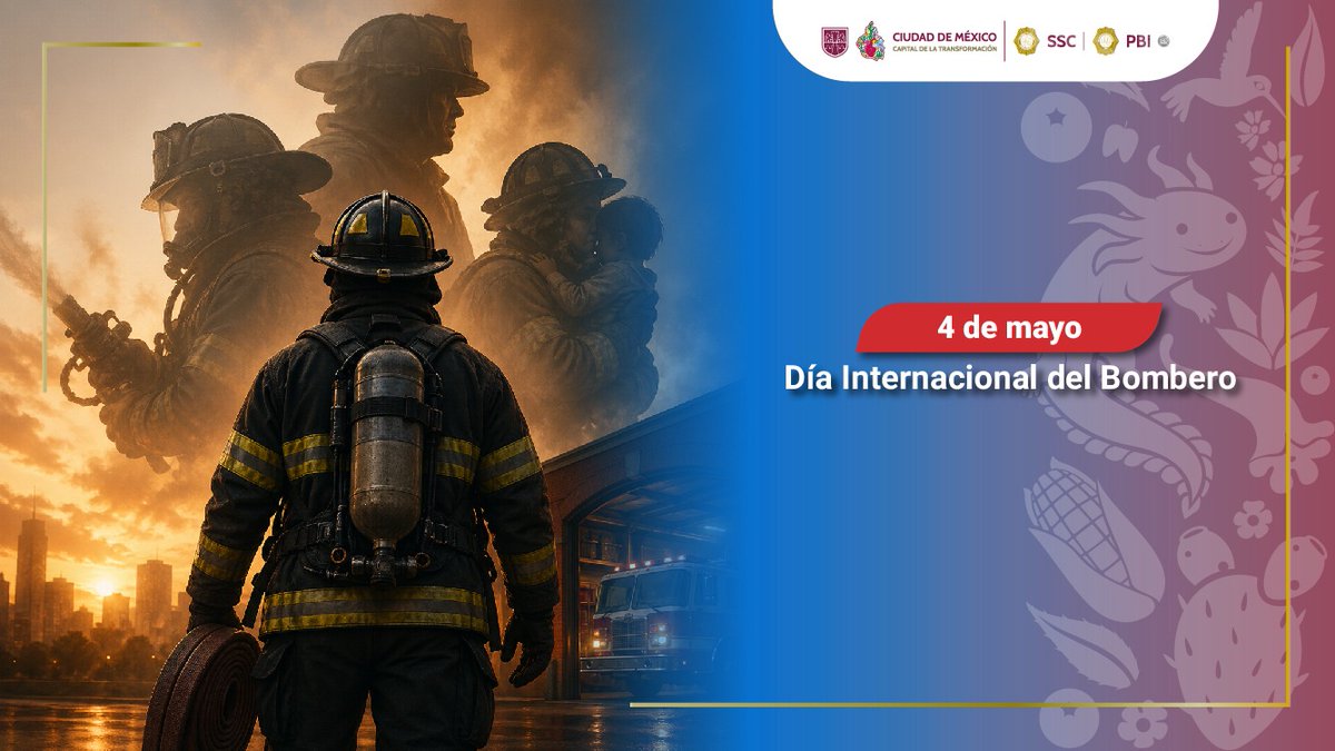 PBI_SSC's tweet image. #Efemérides | Hoy conmemoramos el #DíaInternacionalDelBombero 🚒, una fecha para reconocer la valentía, entrega y compromiso de quienes arriesgan su vida para proteger a la ciudadanía ante emergencias y desastres.

Su labor representa un ejemplo de servicio, solidaridad y
