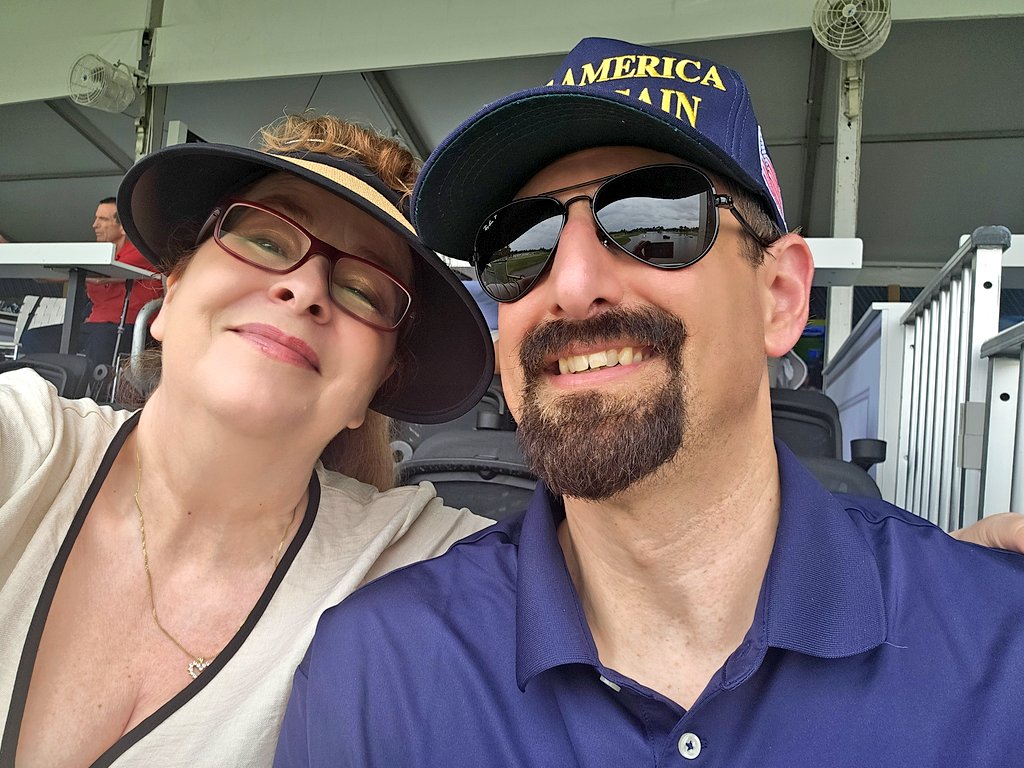 Atheen_'s tweet photo. @WhiteHouse It was AMAZING! We LOVE @TrumpDoral. We come every year. To have the PGA Cadillac Championship come back to the Blue Monster after 10 years, was incredible. To have a chance to see the best President of our lifetime, right here, in his house, was a dream come true. #USA❤️🇺🇸 https://t.co/7lKmltEYBc