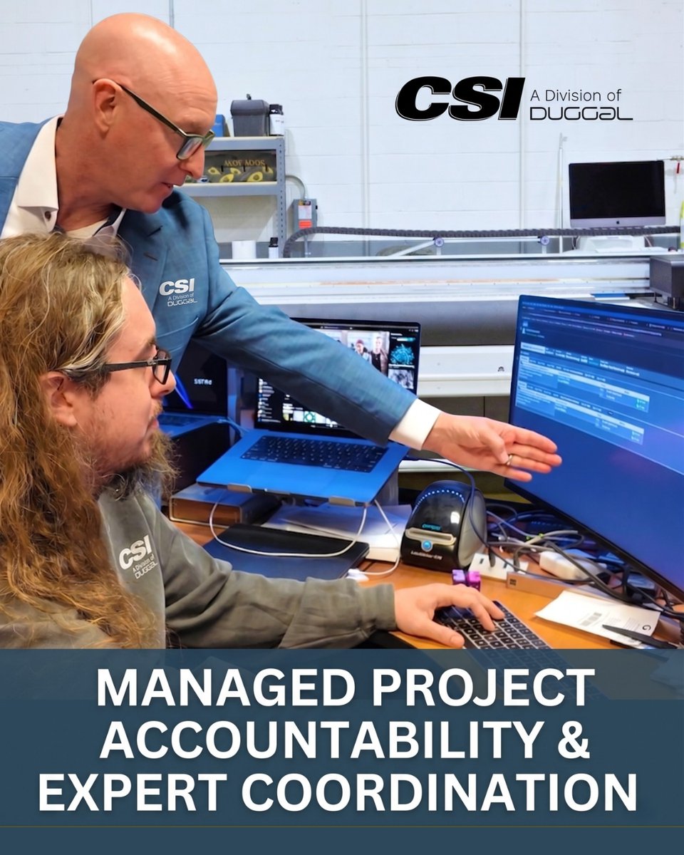csi_graphics's tweet image. CSI stands behind the entire process from file to final install to ensure total project accountability. 

Work with a managed print partner:  csi2.com/who-we-are

#ProjectManagement #Printing #Signage #Operations #CSI