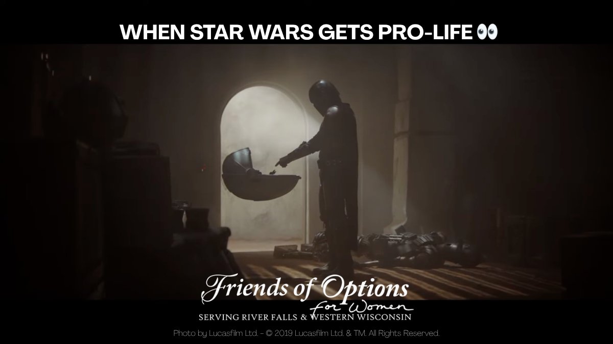 Options4WomenRF's tweet photo. Happy Star Wars Day! Also, visit us May 16th in celebration of the 10 year clinic opening.

Watch the clip with this image: https://t.co/u3xyplEJEN

Read about pro-life scenes: https://t.co/yufzxgGk03

#SaveTheDate #OpenHouse #StarWars #StarWarsDay #Grogu #10YearAnniversary https://t.co/uY90dD2HcP