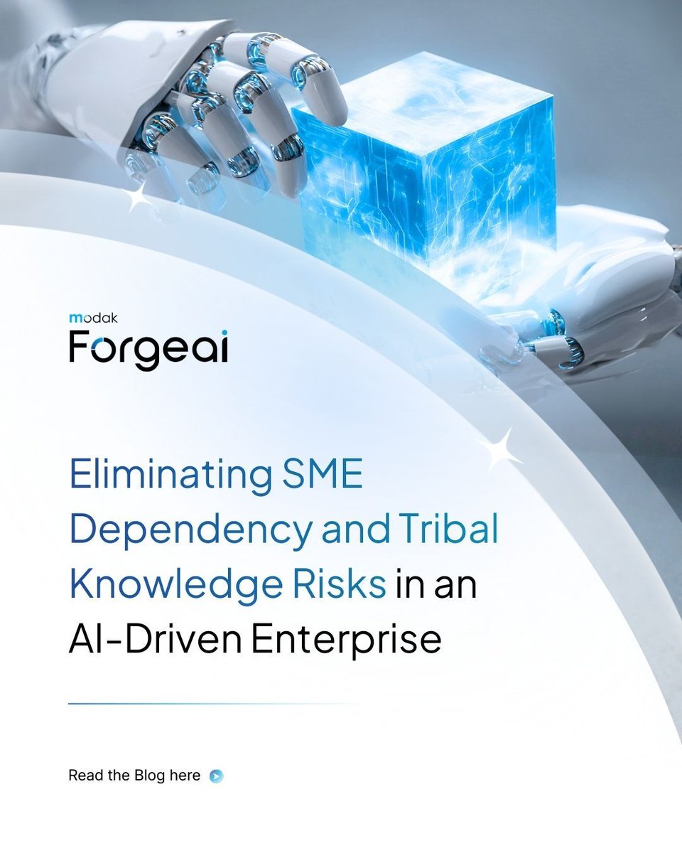 modakconsulting's tweet photo. When top engineers leave, they take critical tribal knowledge with them, unwritten logic, hidden workflows, real system behavior.

AI changes this by capturing and structuring that knowledge at scale.

#dataengineering #enterpriseai #knowledgecapture #automation #futureofwork https://t.co/MiCkJdRZG8