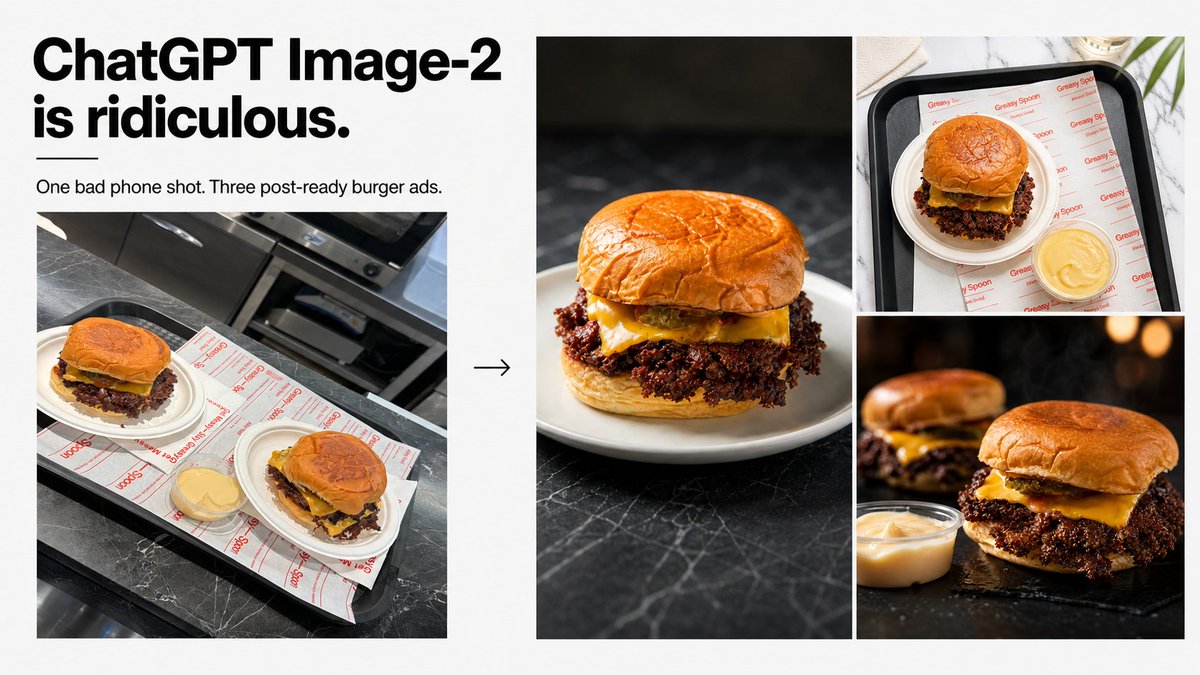 pfanis's tweet photo. Another amazing use-case of ChatGPT Image-2 🔥

From a regular iPhone photo 📷
→ to countless professional product shots and scroll-stopping social media posts. 

Game changer. https://t.co/4uqmhj4sPe