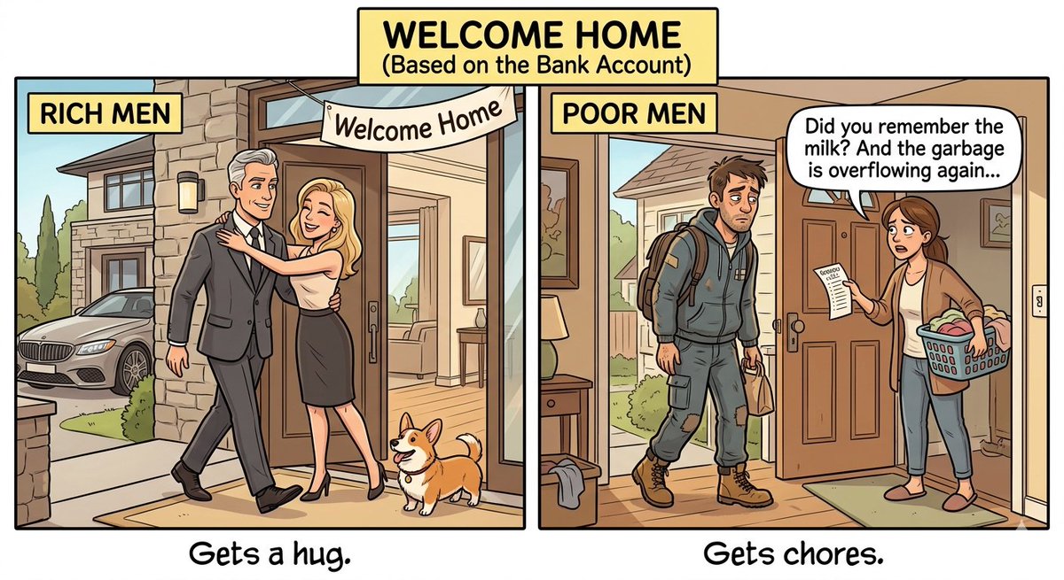 Aphilster's tweet photo. Money can’t buy love, but it definitely pays for the "I’m glad you’re home" premium package. Meanwhile, the rest of you are out here getting greeted like a health code violation. 🏃‍♂️💨 https://t.co/oazGekLBNk