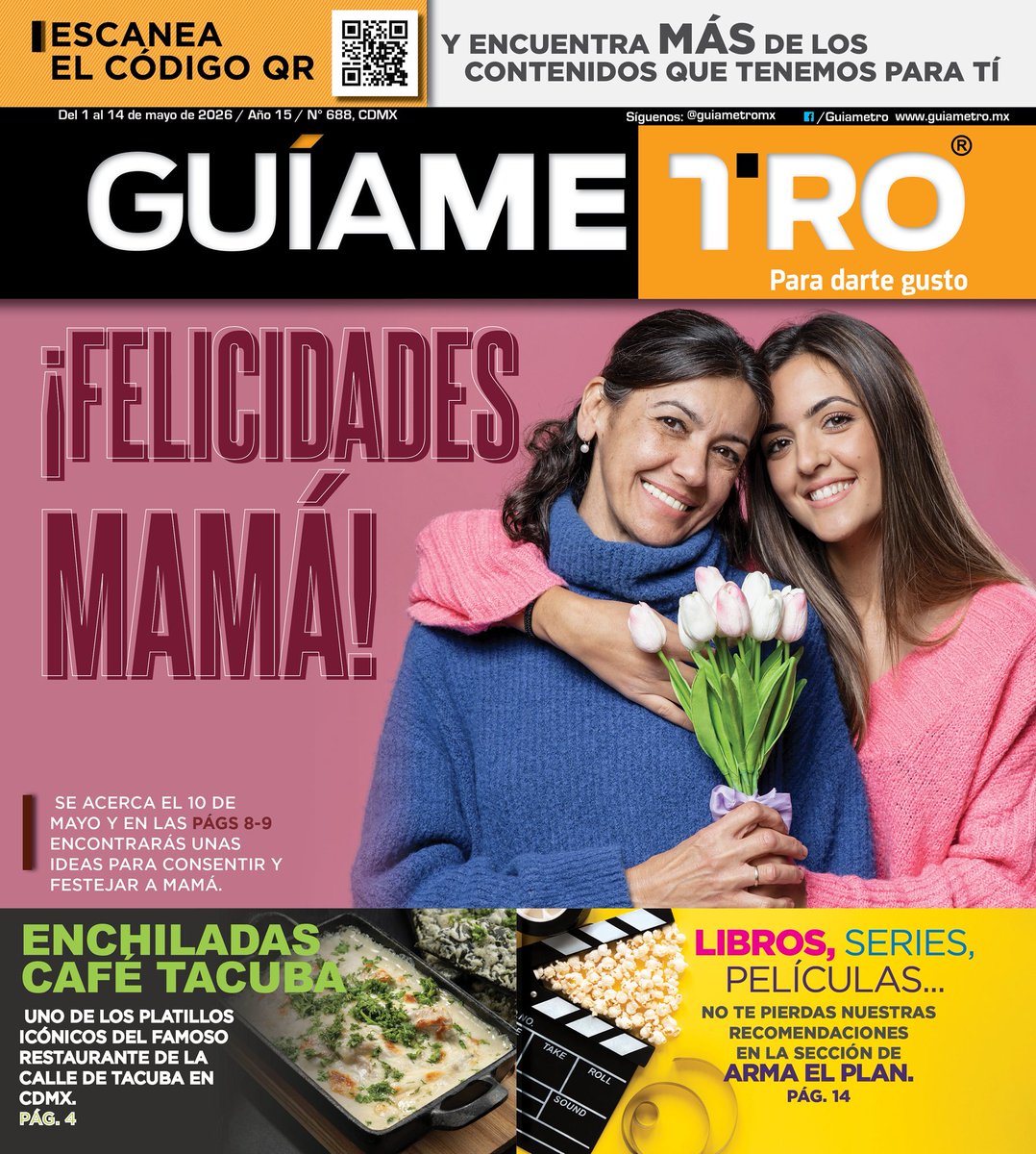 guiametromx's tweet image. #EsViernes 🍀☀️
¡Guía Metro te acompaña en tu viaje por el #MetroCDMX !

Visita ➡️ guiametro.mx 🗞️🚇

Tu trayecto y espera en andén serán amenos y divertidos.
Descubre algo nuevo, lee, aprende, juega, diviértete #Sudoku #Risas #LibrosRecomendados #UltimaHora