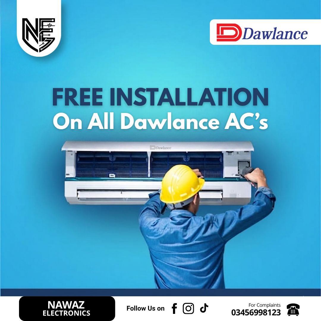 nawazelectronic's tweet image. 𝐅𝐑𝐄𝐄 𝐈𝐍𝐒𝐓𝐀𝐋𝐋𝐀𝐓𝐈𝐎𝐍 𝐎𝐍 𝐀𝐋𝐋 𝐃𝐀𝐖𝐋𝐀𝐍𝐂𝐄 𝐀𝐂’𝐒 ❄️
Upgrade your comfort this season with powerful cooling and zero installation charges.
📍 Visit now &amp;amp; enjoy the offer before it ends!
#Dawlance #AC #AirConditioner #SummerSale #HomeAppliances #PakistanDeals