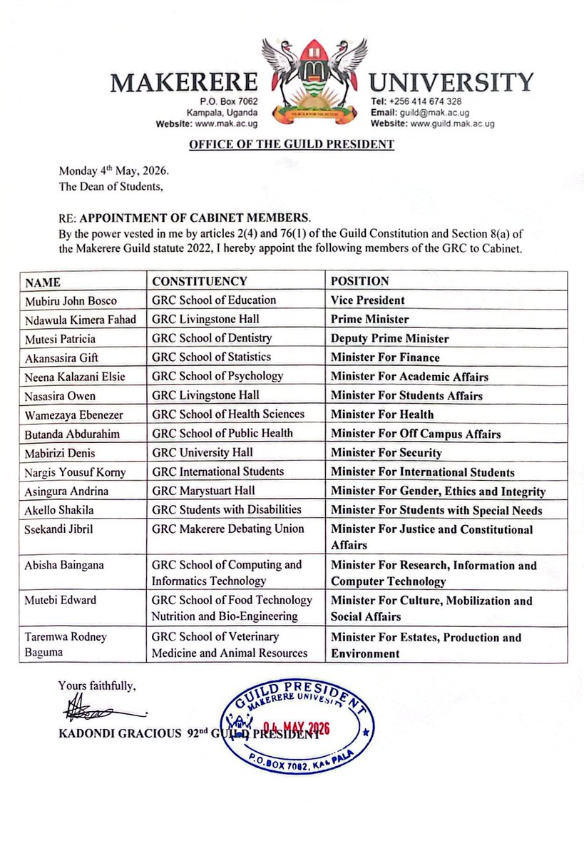 Makerere Students' Guild tweet media