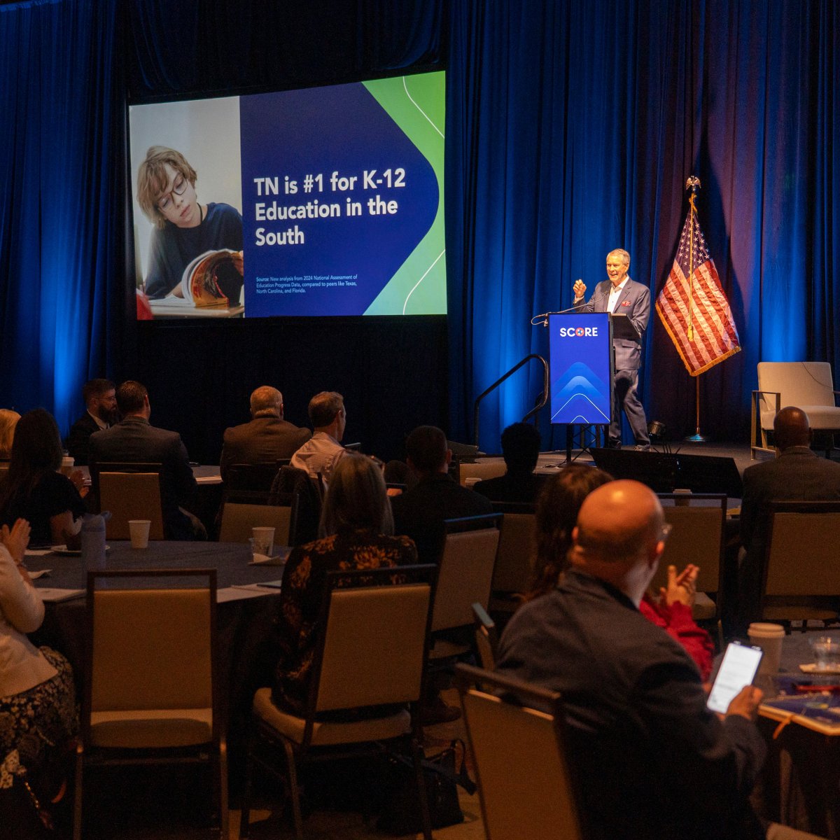 bfrist's tweet photo. Tennessee’s progress in education has come from vision, action, and collaboration.

At last week’s @SCORE_TN Future Forward Summit, the focus was clear: what comes next. Stronger pathways. Better alignment. Real opportunity for students. https://t.co/YoMFHQOLUl