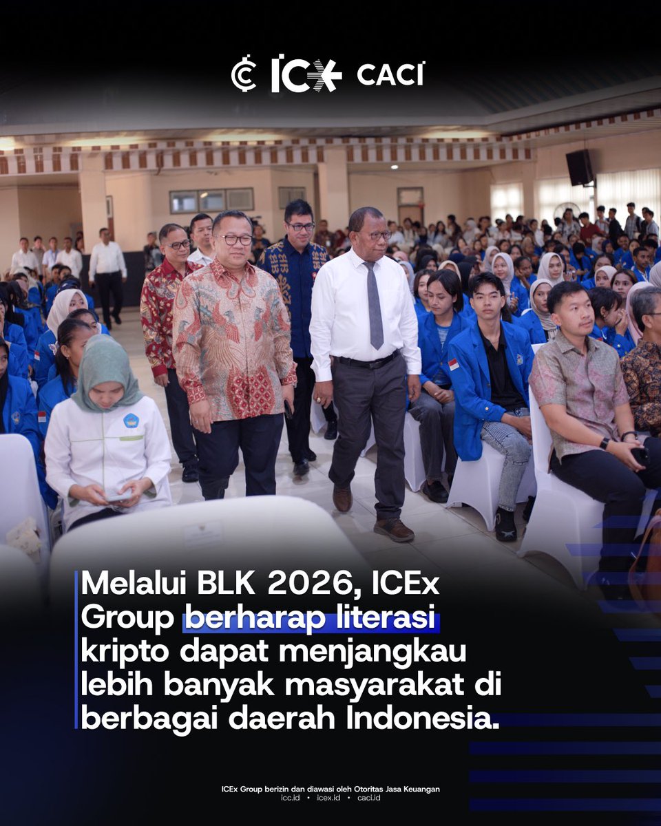 ICExGroup's tweet photo. Rizky Indraprasto, CFO of ICEx Group, emphasized that crypto literacy must go beyond investment — it also means understanding regulation, governance, risk management, consumer protection, and market infrastructure. https://t.co/XCOlXDn4oC