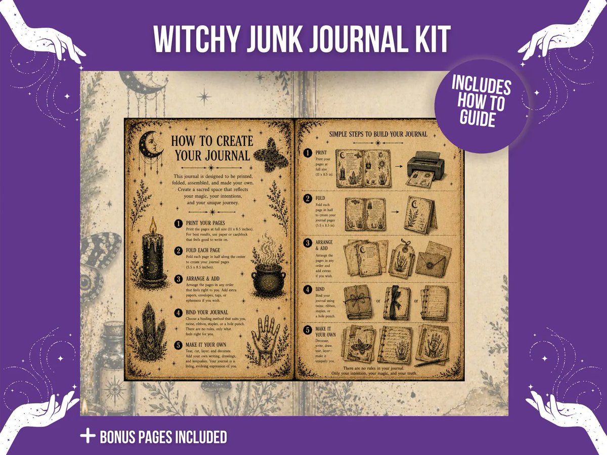 LwPlanners's tweet image. A few people have this sitting in their basket right now
So I’ve put it on a small 24hr offer
#specialoffer #junkjournal #witchyjournal #journalguide #witchyvibes #practicalmagicmadeasy
lushwellnessplanners.etsy.com/listing/449544…