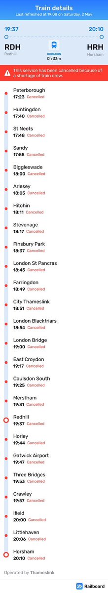 Rail_Complainer's tweet photo. Then a terrible journey back on Saturday afternoon with various incidents causing @EastMidRailway to do my pet hate &amp; guess what delay increases after skipping as it caught up a slower train in front.
Then once in London @TLRailUK cancel train back to Surrey.
@swtrains_watch https://t.co/usPTiJFVAF