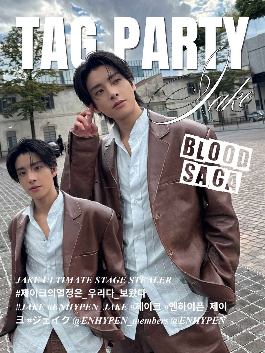 #.TAG PARTY JAKE APPRECIATION

Selama tiga hari kemarin kamu sudah memberikan yang terbaik dan menunjukan kemampuan yg luar biasa, dari penampilan yang sempurna dan momen yang sangat berarti untuk kami❤️

Kami melihat bagaimana kamu bekerja keras, antusias yang kamu perlihatkan,