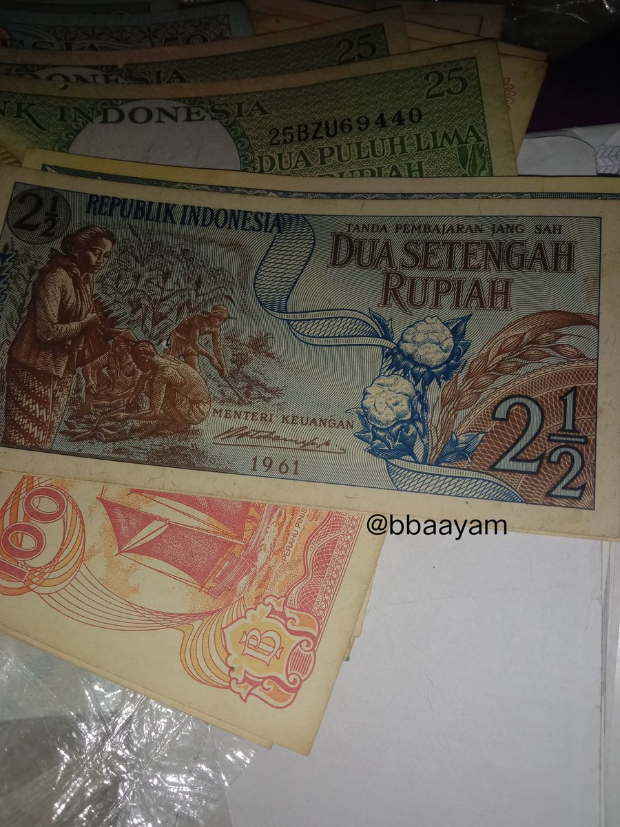 bbaayam's tweet photo. Uang pecahan dua setengah rupiah pada jamannya https://t.co/IVsTzpzDku