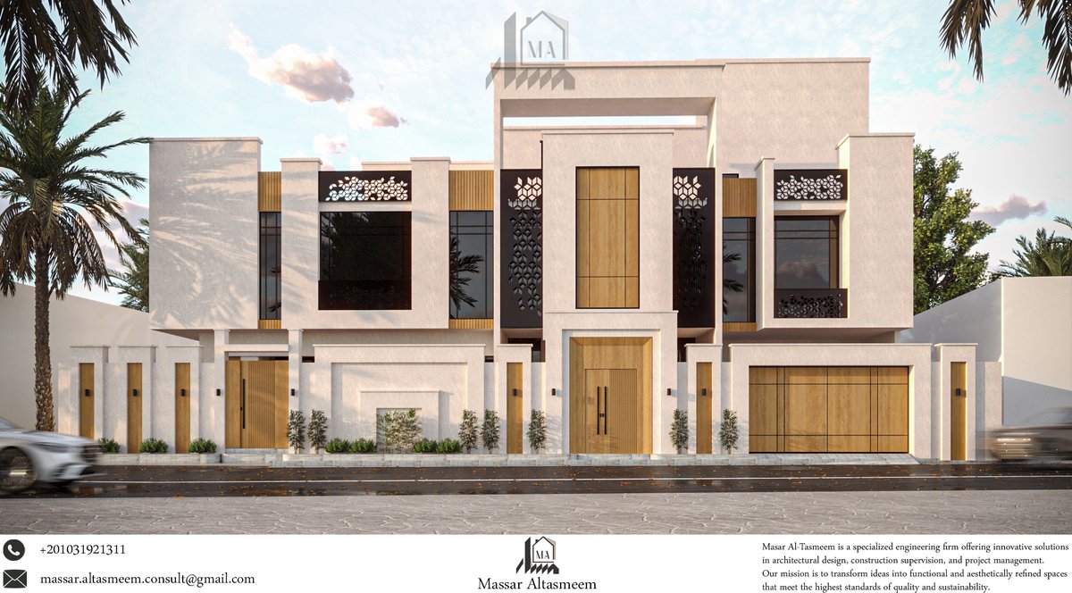 MassarALtasmeem's tweet image. Mr. Hussein Al-Rajhi's villa
Location: Al-Qassim, Saudi Arabia
بصمة معمارية عصرية
.
#عمارة #تصميم #Architecture #Facade #EngineeringDesign #Engineering #Design  #ArchitecturalDesign #3DDesign #CAD #Render #EngineeringLife #DesignInspiration