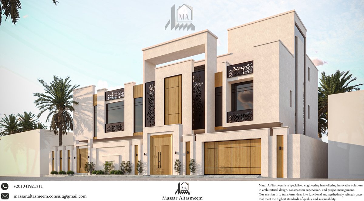 MassarALtasmeem's tweet image. Mr. Hussein Al-Rajhi's villa
Location: Al-Qassim, Saudi Arabia
بصمة معمارية عصرية
.
#عمارة #تصميم #Architecture #Facade #EngineeringDesign #Engineering #Design  #ArchitecturalDesign #3DDesign #CAD #Render #EngineeringLife #DesignInspiration