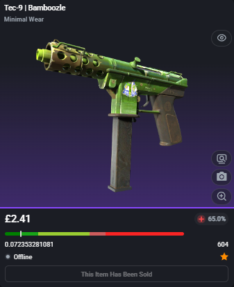 adsyyycs2's tweet image. CHEAP SKINS HAVE THE BEST ROI 🗣️🚨 Sold for +65% XD

0.07 Tec-9 | Bamboozle
✅FLIPPED✅

➡️Bought for: £1.52
➡️Sold for: £2.40

After fees, that's a total profit of £0.83 (54.74%)🤑💵

Pls leave a &amp;lt;3
#csfloat #cs2 #csgo #counterstrike #skins #trading #flipped #profit #roadto5k