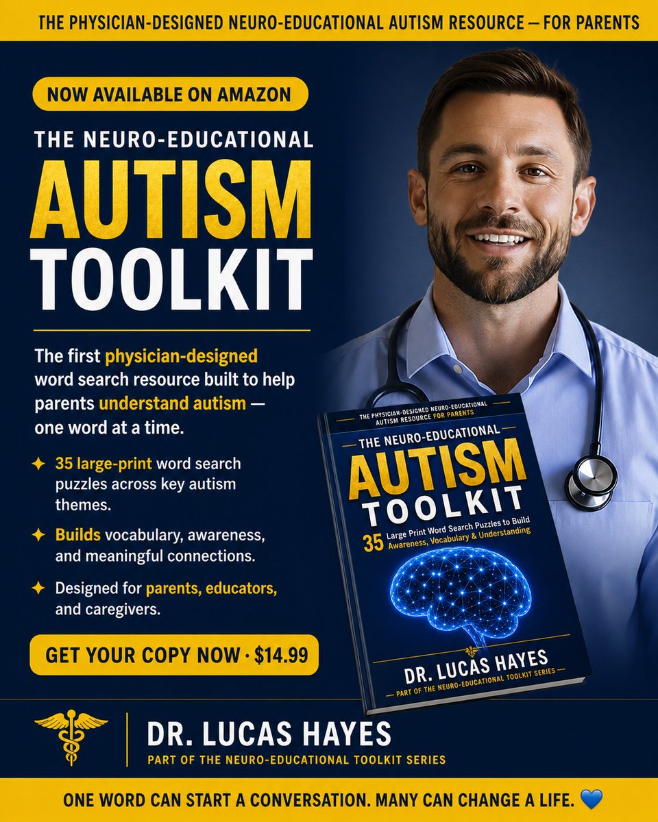461134's tweet image. Most puzzle books keep kids busy.
This one builds understanding.

The Neuro-Educational Autism Toolkit — the first physician-designed word search resource for parents, educators &amp;amp; caregivers of children with autism.

Link👉 amzn.to/4urQHuo

#AutismAwareness #AutismParent