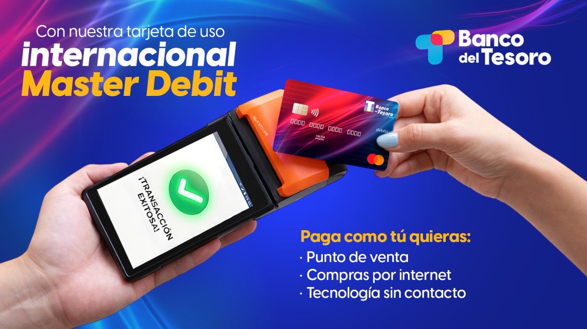 bcodeltesoro's tweet photo. Conoce lo que puedes hacer con la tarjeta de uso internacional #MasterDebit 💳en cualquier lugar del mundo https://t.co/7IJigsoRvB
