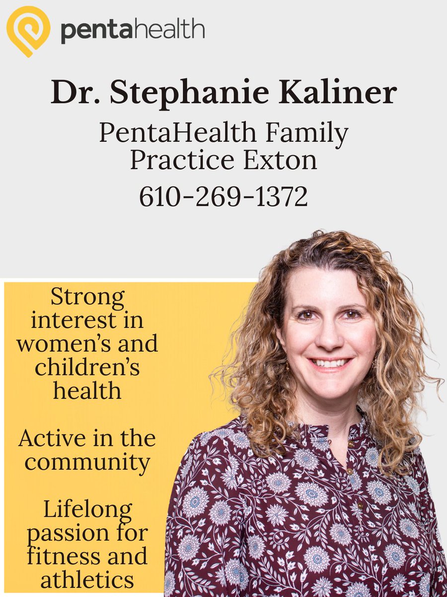 phdocs's tweet photo. Learn more about PentaHealth's newest providers, Dr. Kaliner, Dr. Eck, Dr. DiAngelus, Dr. Patel, Dr. Pagano, CRNP Diana Wadlund, and CRNP Leilani Attilio. They are all accepting new patients. Check out their photos for more info! (1/2)

#pentahealth #newproviders #chestercounty https://t.co/ZOY3kMjuwG