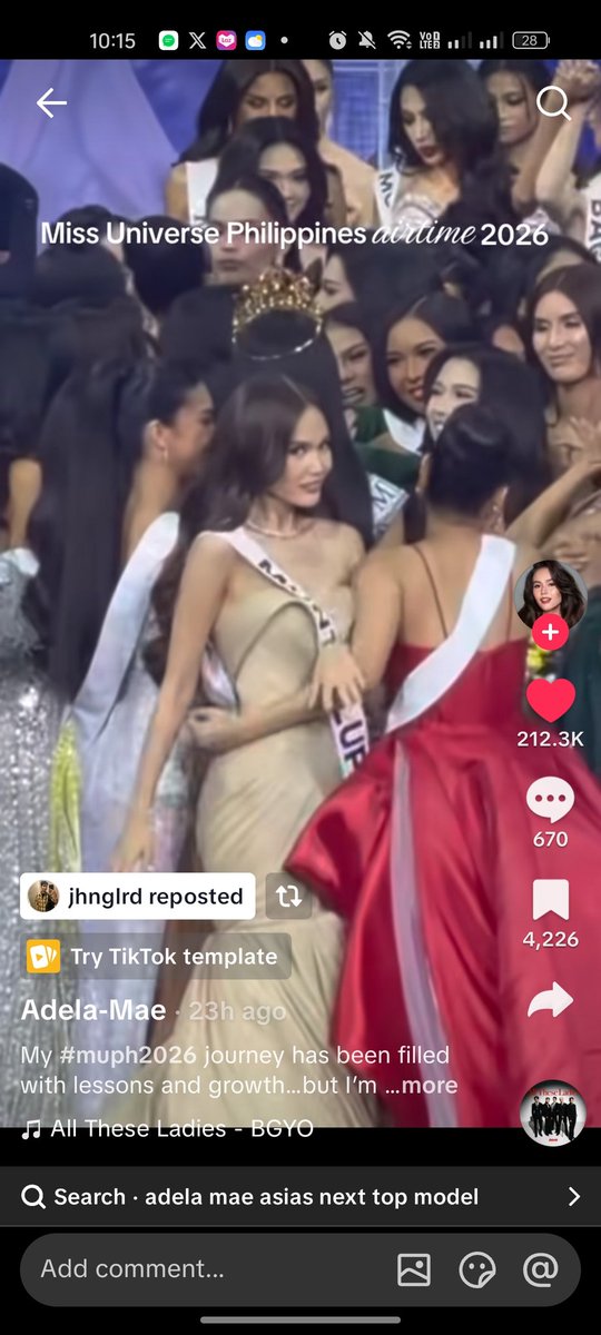 brbsc3c's tweet photo. 22.2k reacts 😍 I think we share the same feels that Miss Universe Muntinlupa has a potential to join MGI. Atake ang ate mo! Hahahaha #MGI #missgrandinternational #missuniverse #missuniversephilippines2026 #muntinlupa https://t.co/8A5MlP78CS
