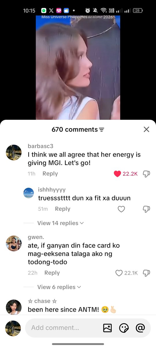 brbsc3c's tweet photo. 22.2k reacts 😍 I think we share the same feels that Miss Universe Muntinlupa has a potential to join MGI. Atake ang ate mo! Hahahaha #MGI #missgrandinternational #missuniverse #missuniversephilippines2026 #muntinlupa https://t.co/8A5MlP78CS