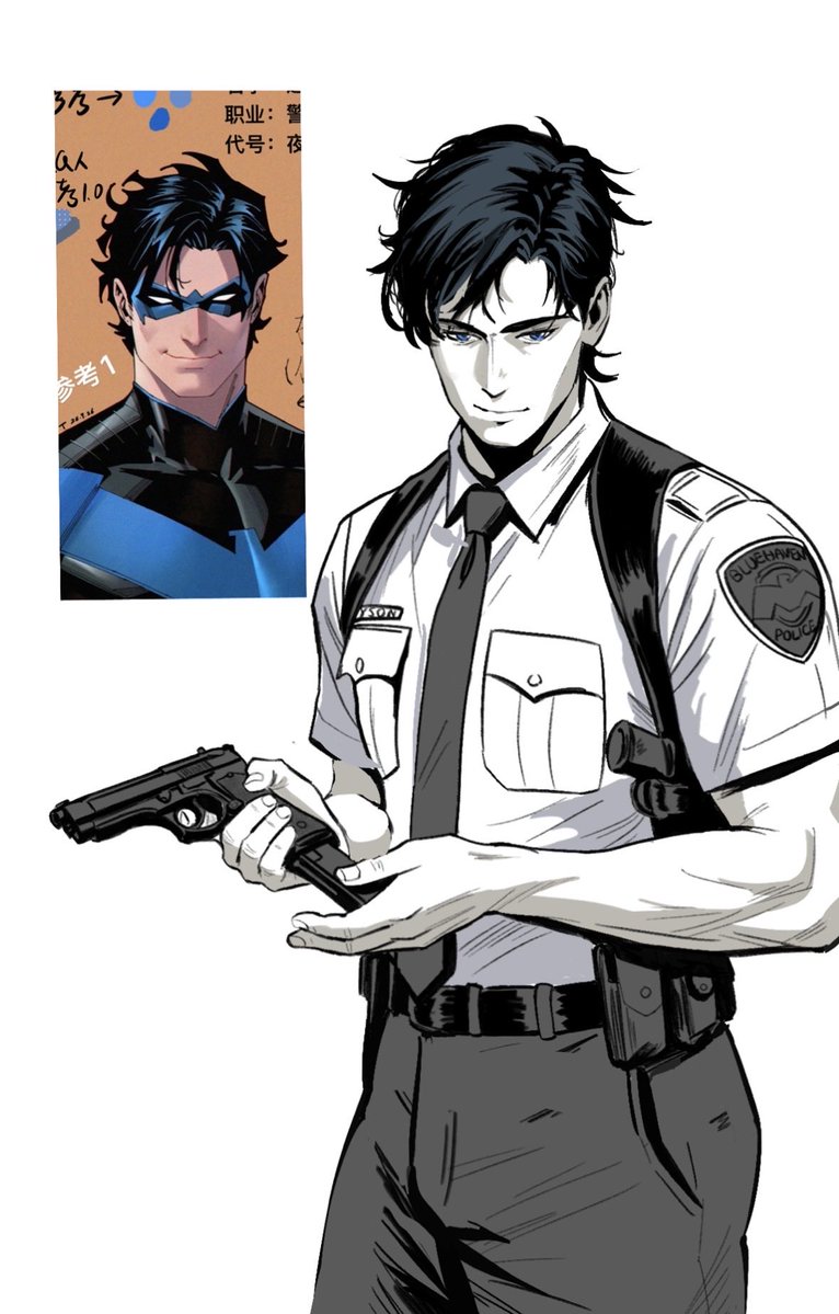 把哥哥画成娘们了，但不娘们一点看不出是迪克格雷森。。。。
#Nightwing #dickgrayson