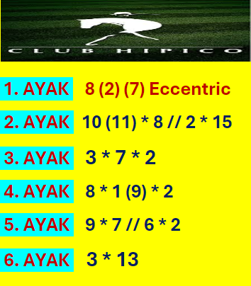 AyhanDevrimAkin's tweet photo. #Clup #Hipico #Santiago 🏇🇨🇱 #ClupHipicoSantiago 🇨🇱🏇
04*Mayıs İkinci Altılı Ganyan Şablonu...
#Chantilly #Fransa Altılı ve Beşli Ganyan bu yarışlara devretti. Şansınız Bol Olsun. 🍀 🍀 🍀 https://t.co/YfQXDl5PXT