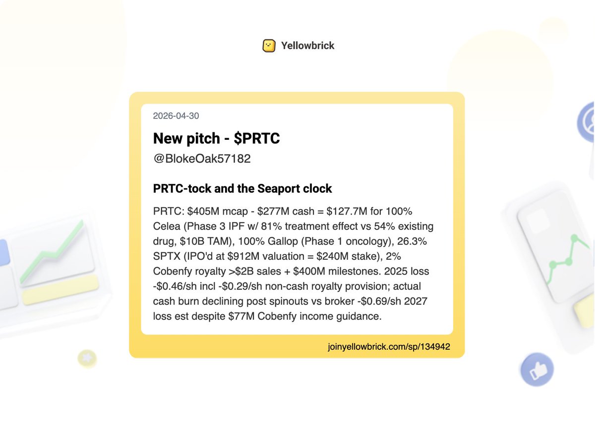 joinyellowbrick's tweet photo. Added 35 stock write-ups to the site (pt 3):
@jupiters_string - $WEN
@BlokeOak57182 - $PRTC
@umibozuresearch - $FJET (short)
@TopCornerInvest - $MUSA
@petition - $SNBR (update)
@stwboerse - $IAC (update) https://t.co/BsHOfy7NkF