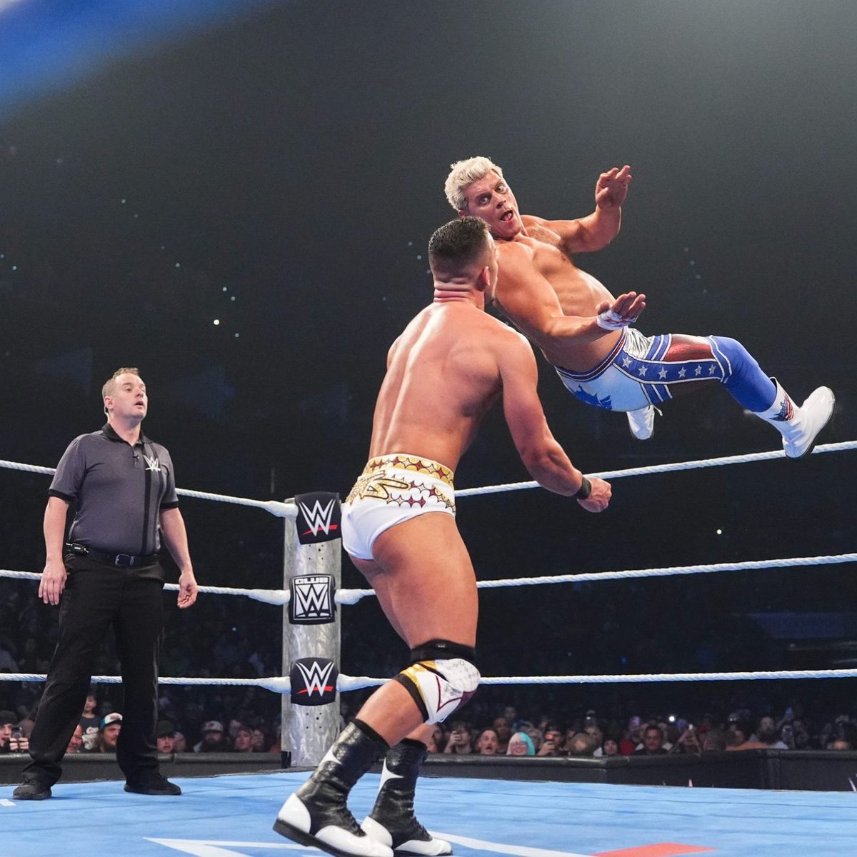 USANetwork's tweet image. Cody Rhodes left with the belt on Friday, but all eyes were on Gunther! #WWE #SmackDown